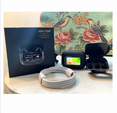 Picture of Airpods A9 Pro Touch Screen Display Wireless Airpods Super Sound Bass-Black