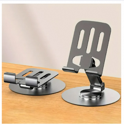 Picture of (High Quality) Full Metal 360 Degree Rotating Stress-Relieving Phone and Tablet Universal Stand - Desktop Phone Holder Aluminum Alloy Universal 720° Rotation Tablet Support Adjustable Stand Mount For Mobile Phone Holder Stand-Multicolour