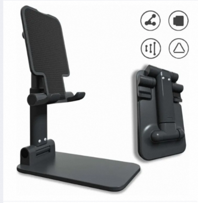 Picture of T1 Mobile Stand Best Universal Adjustable Desktop Tablet Mobile Phone Stand Black Color pocket - Dreamy DeaLs-Multicolour