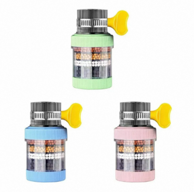 Picture of 6 Layers Faucet Water Purifier Nozzle Coconut Charcoal Medical Stone Kitchen Accessories Home Water Filter-Multicolor