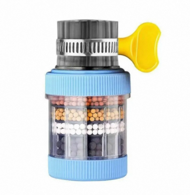 Picture of 6 Layer 360 Degree Rotate Water Filter Faucet Water Purifier Nozzle Coconut Charcoal Medical Stone Kitchen Accessories Home Water Filter - 1pcs-Multicolor