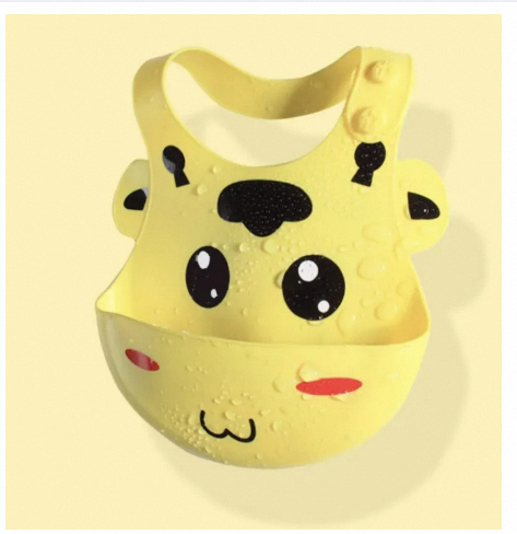 Picture of 1Pcs Baby Silicone Bib Waterproof Saliva Towel Newborn Feeding Bibs Bandana Cartoon Aprons Adjustable Feeding Burp Cloth Saliva 7 Ratings2 Answered Questions-Multicolor