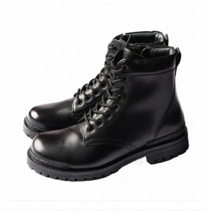 Picture of Biker boots for men over safety (pulice original leather boots)/ traveling boot/ hard working boot/ police boot-Black