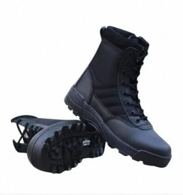 Picture of Biker boots for men over safety (pulice original leather boots)/ traveling boot/ hard working boot/ police boot-Black