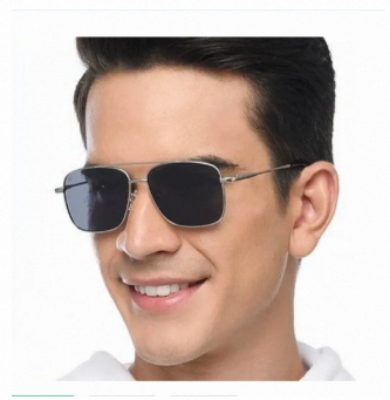 Picture of Smart Sunglass For Men High Quality Matel Body Silver Frame and Black Glass-Black
