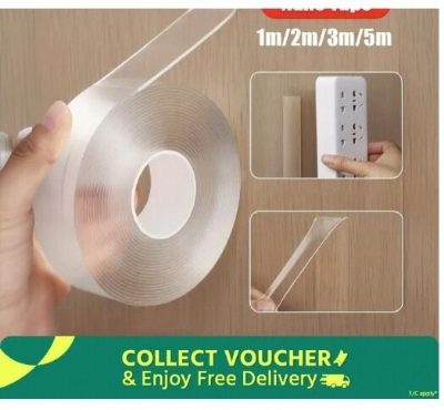 Picture of 1.5M Wide Clear Nano Double Side Adhesive Tape - Nano tape-Silver