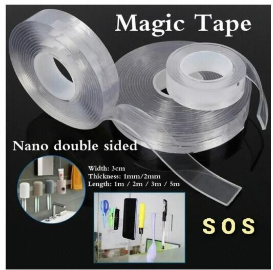 Picture of 1.5M Wide Clear Nano Double Side Adhesive Tape - Nano tape-Silver