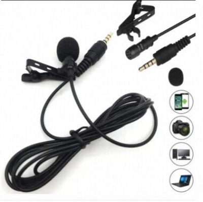 Picture of 3.5mm Mini Microphone for Smartphone and Audio Devices, Clear Sound, Universal Compatibility, Black-Black