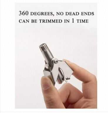 Picture of Nose hair trimmer for men Nose Manual Trimmer Mini Nose Trimmer-Silver Without Box