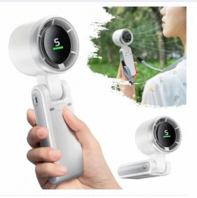 Picture of Turbo Fan HandheldRechargeable Fan Portable Mini Hand Fan USB Rechargeable Foldable Hanging Neck Fan 2000mAh USB Mini Portable Small Turbo Fan-Multicolor