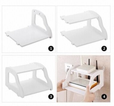 Picture of New High Quality PVC Tarpaulin Double Layer Wall Mounted Shelf Stand for Wifi Modem Router-Multicolor