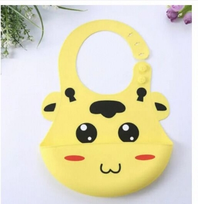 Picture of 1Pcs Baby Silicone Bib Waterproof Saliva Towel Newborn Feeding Bibs Bandana Cartoon Aprons Adjustable Feeding Burp Cloth Saliva 7 Ratings2 Answered Questions-Yellow
