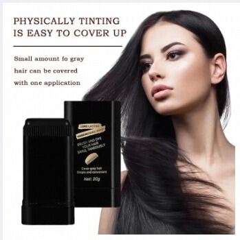 Picture of Organic Hair Color Stick for White Hair Coverage | Natural Black Hairdressing Wand | Waterproof and Sweat-Proof Hair Dye Comb for Gray Hair Coverage (20 Gram-Multicolor