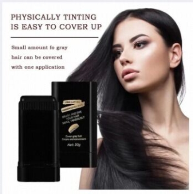 Picture of Organic Hair Color Stick for White Hair Coverage | Natural Black Hairdressing Wand | Waterproof and Sweat-Proof Hair Dye Comb for Gray Hair Coverage (20 Gram-Multicolor