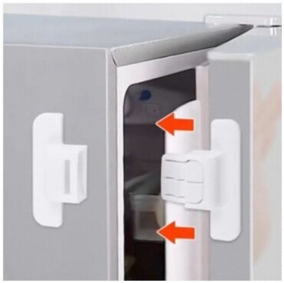 Picture of Multi-Functional Refrigerator Safety Lock, Door Lock, Drawer lock, Children Secure Fridge Freezer Lock, Home Security Protection - Cabinet Locks & Straps-Multicolor