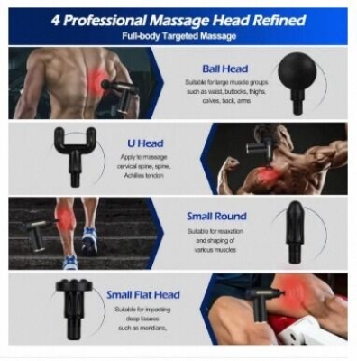 Picture of Mini Electric Massage Gun Portable Deep Tissue Massage Gun - Pain Relief USB Rechargeable Body Massager Message Gun Body Muscle Relief Massage Gun Fitness Portable Fascial Gun Deep Tissue Mini Massage Gun Message Gun Electric Message Gun-Multicolor
