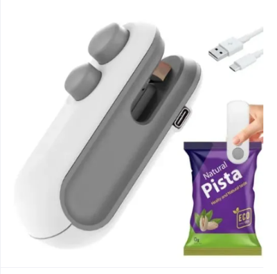 Picture of Rechargeable Mini Bag Sealer, 2-In-1 Heat Sealer with Cutter for Chip Bags, Portable Resealer Machine for Plastic Bags Replacement Spare Parts-Multicolor