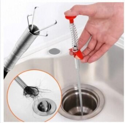 Picture of 60cm Spring Pipe Dredging Tools, Drain Snake, Drain Cleaner Sticks Clog Remover Cleaning Household for KitchenBending sink tool-Multicolor
