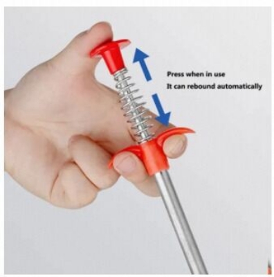 Picture of 60cm Spring Pipe Dredging Tools, Drain Snake, Drain Cleaner Sticks Clog Remover Cleaning Household for KitchenBending sink tool-Multicolor