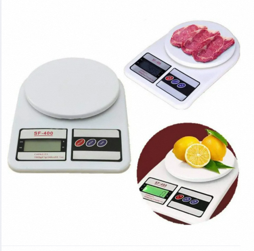 Picture of SF- 400 Digital LCD Display Electronic Kitchen Scale - 10 kg - Weight Machine Digital-White