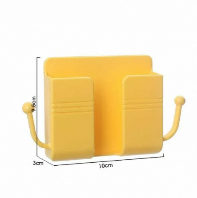 Picture of 2 in 1 Wall-mounted Mobile Phone Remote Control Storage Box Multifunctional Punch-free Storage Rack Wall Debris Storage Holder-Multicolor