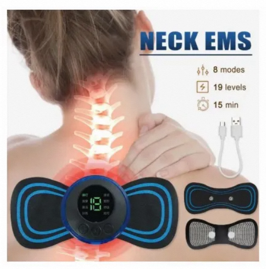 Picture of 2pcs Pad Attach Portable Electric Pain Relax_Neck Body_Massager With USB Charging Cable -1pcs