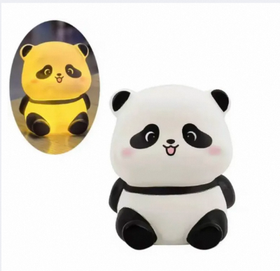 Picture of Panda LED Night Light Living Room Cute Panda Plastic Lamp Bedside Decor Creative Kids Night Light Birthday Gift Cake Décor-Multicolor