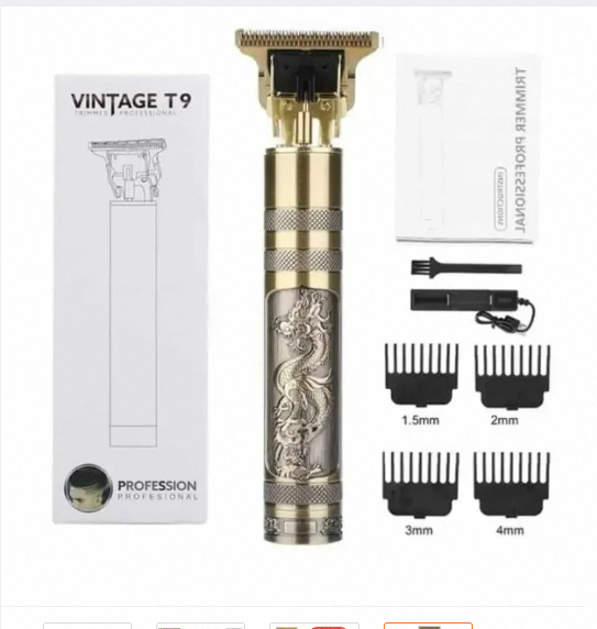 Picture of Vintage T9 Hair Cutting Machine Hair Trimmer Electric Hair Clippers Shaver Beard Trimmer Men Hair Cutting T Style Machine Rechargeable Hair Trimmer