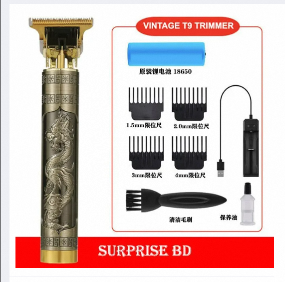 Picture of Vintage T9 Hair Cutting Machine Hair Trimmer Electric Hair Clippers Shaver Beard Trimmer Men Hair Cutting T Style Machine Rechargeable Hair Trimmer