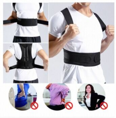 Picture of Adjustable Back Posture Corrector Back Pain Relief Belt Spine Waist Support Correction Straps Posture Belt For Men Women - Black