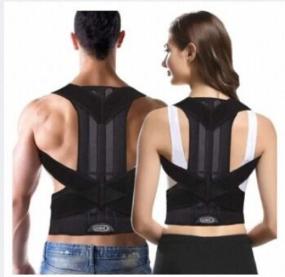Picture of Adjustable Back Posture Corrector Back Pain Relief Belt Spine Waist Support Correction Straps Posture Belt For Men Women - Black