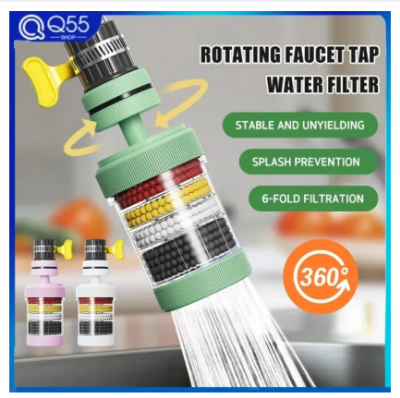 Picture of Universal Shower Faucet 6 Layers Faucet Water Filter Tap Purifier Splash-proof Water Saving Bubbler for Bathroom Home Kitchen