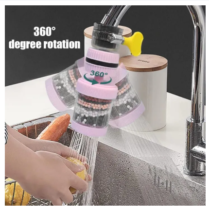 Picture of Universal Shower Faucet 6 Layers Faucet Water Filter Tap Purifier Splash-proof Water Saving Bubbler for Bathroom Home Kitchen