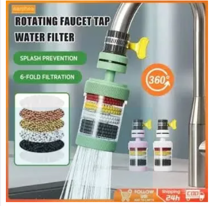 Picture of Universal Shower Faucet 6 Layers Faucet Water Filter Tap Purifier Splash-proof Water Saving Bubbler for Bathroom Home Kitchen