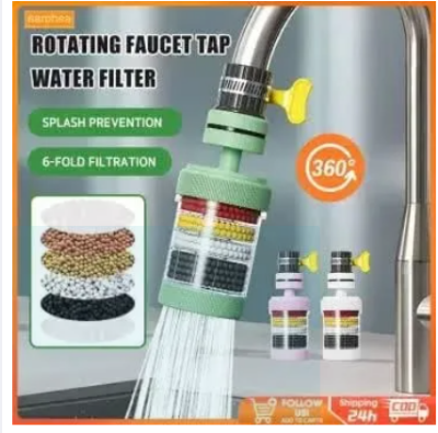Picture of Universal Shower Faucet 6 Layers Faucet Water Filter Tap Purifier Splash-proof Water Saving Bubbler for Bathroom Home Kitchen