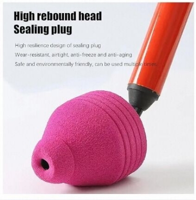 Picture of High Pressure Toilet Unblock Shot Toilet Plunger Drain Clog Remover, Toilet Plunger Kit High Pressure Air Drain Clog Remover Plumbing Tool for Bathroom Kitchen Bathtub
