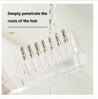 Picture of Transparent Refillable Essential Oil Hair Comb Scalp Care Applicator Brush Oil Distribution Comb Home Hair Beauty Styling Tool