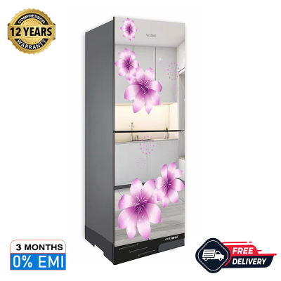 Picture of VISION RE-252 Liter Glass Door Refrigerator Mirror White Purple Bottom Mount