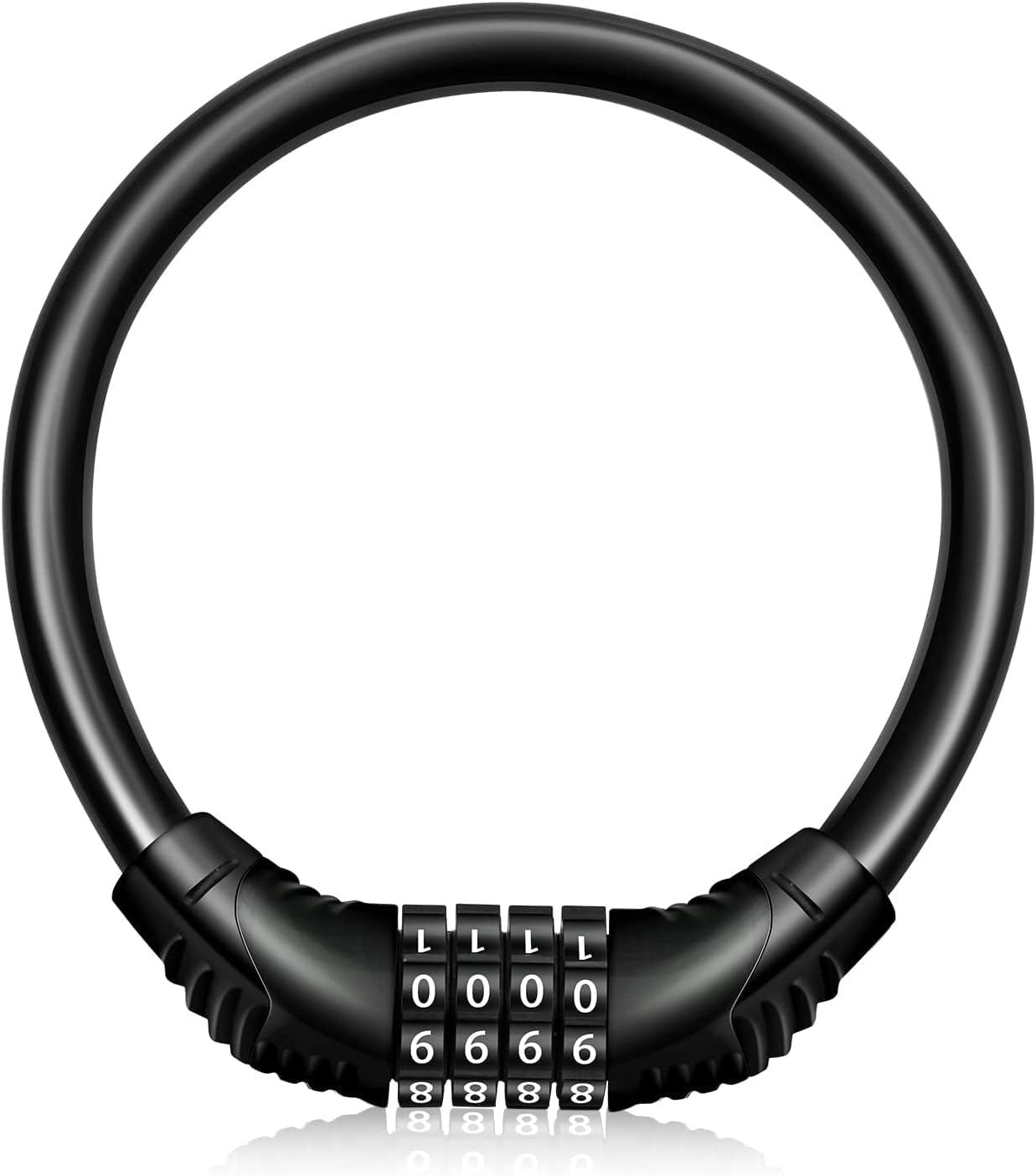 Picture of Bike Lock Portable Bike Locks Cable High Security Bicycle Lock Cycling Lock with 4-Digits Codes