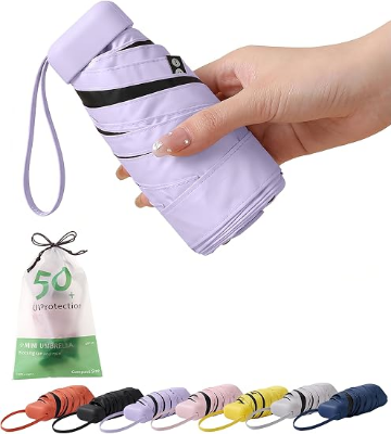 Picture of Travel Mini Umbrella With UV Sun Protection, Compact Pocket Size