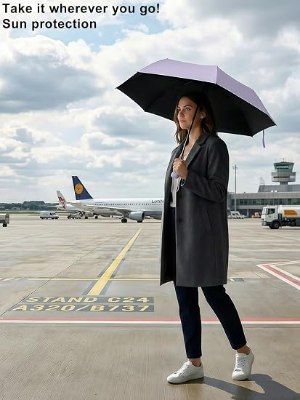 Picture of Travel Mini Umbrella With UV Sun Protection, Compact Pocket Size