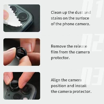 Picture of Camera Protector for iPhone 11 Pro Max Green WSKEN Ring Camera Lens Protector for Mobile