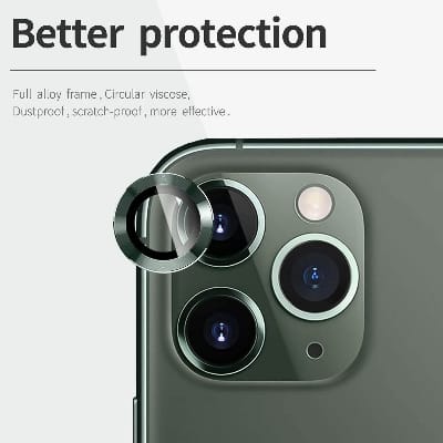 Picture of Camera Protector for iPhone 11 Pro Max Green WSKEN Ring Camera Lens Protector for Mobile