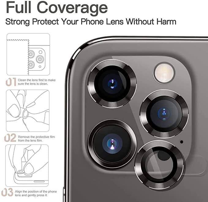 Picture of Camera Protector for iPhone 11 Pro Black WSKEN Ring Camera Lens Protector for Mobile
