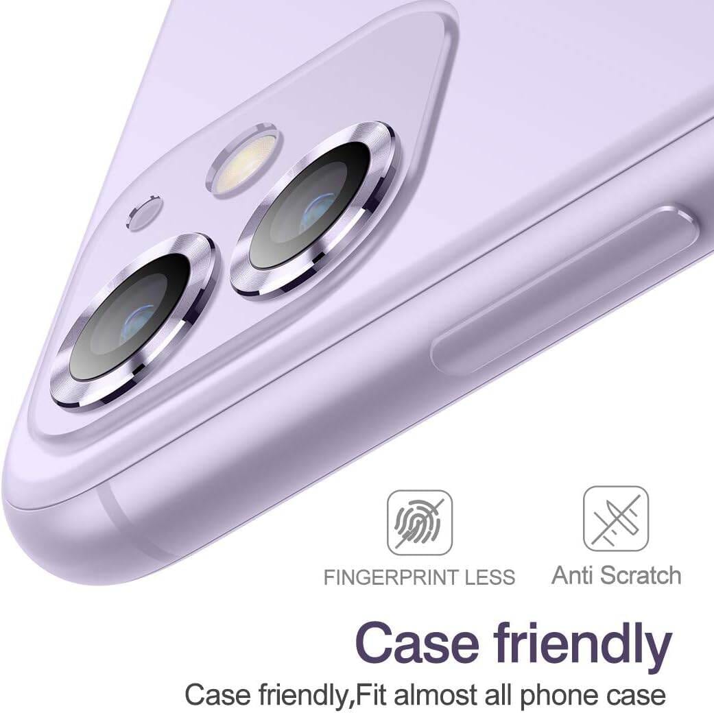 Picture of Camera Protector for iPhone 11 Purple WSKEN Ring Camera Lens Protector for Mobile