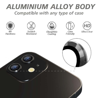 Picture of Camera Protector for iPhone 11 Black WSKEN Ring Camera Lens Protector for Mobile