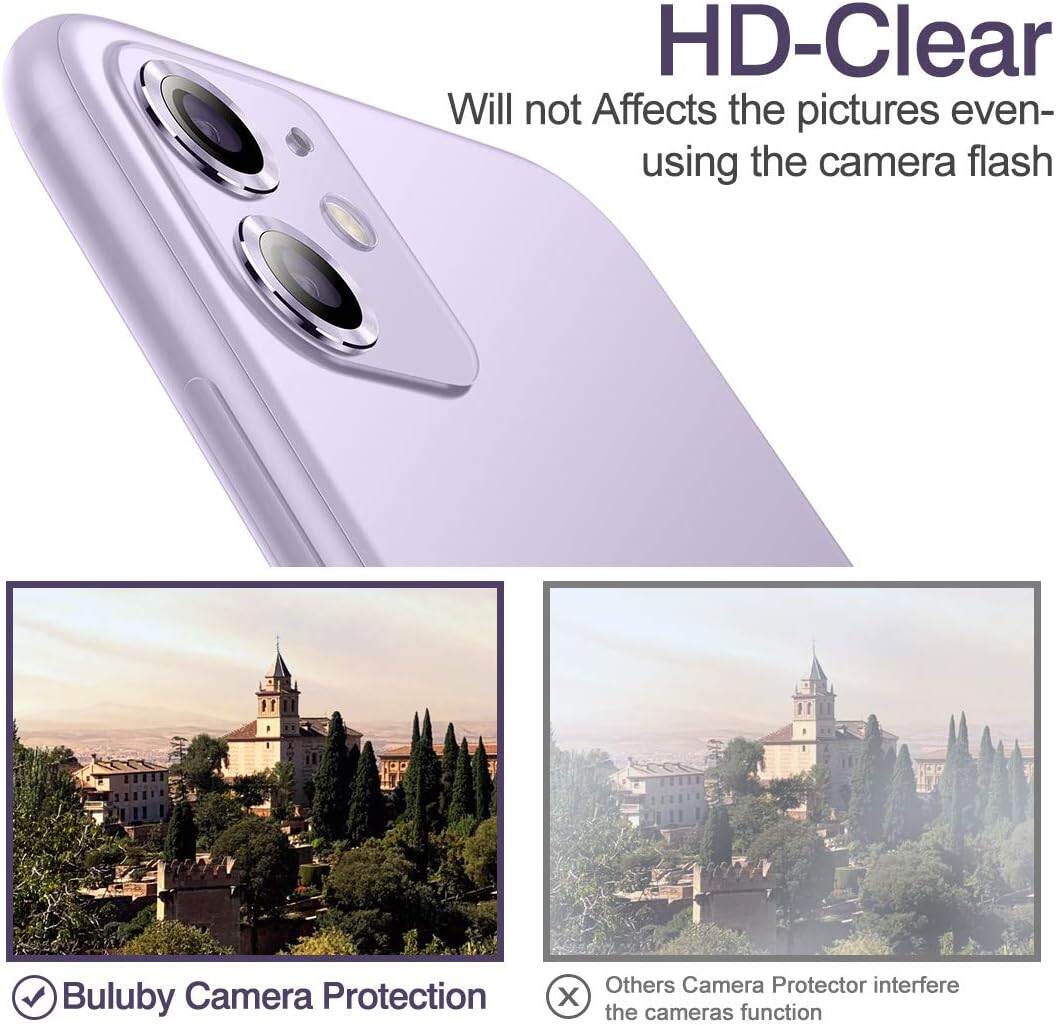 Picture of Camera Protector for iPhone 12 Mini Purple WSKEN Ring Camera Lens Protector for Mobile