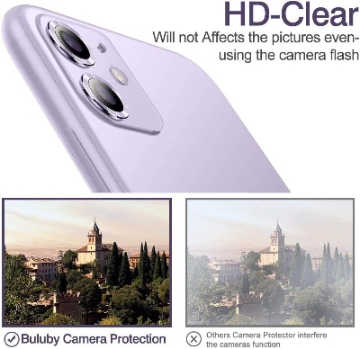 Picture of Camera Protector for iPhone 12 Mini Purple WSKEN Ring Camera Lens Protector for Mobile