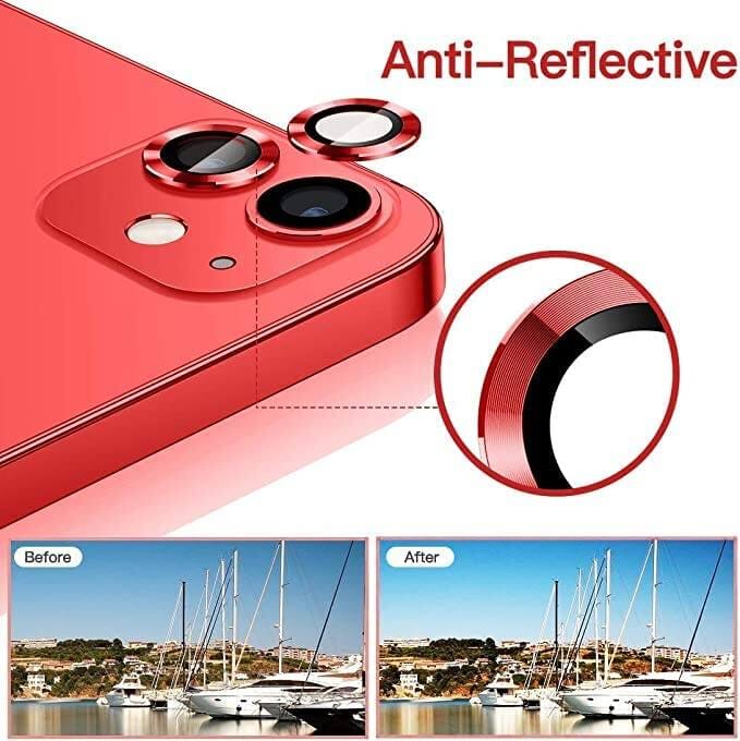 Picture of Camera Protector for iPhone 12 Red WSKEN Ring Camera Lens Protector for Mobile