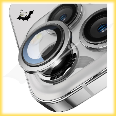 Picture of Camera Protector for iPhone 12 Pro Max White WSKEN Ring Camera Lens Protector for Mobile